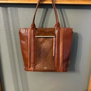 Pour La Victoire  Large Tote Bag in Leather and Pony Hair